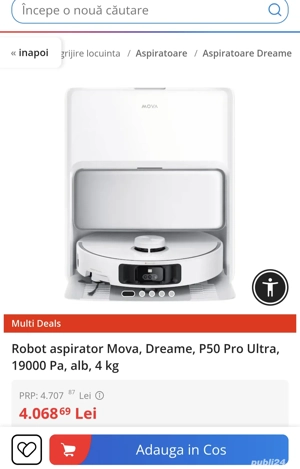 Aspirator robot Mova P50 Pro Ultra nou sigilat