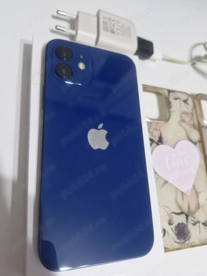 telefon iPhone 12 5G 128GB Blue + alimentator + 3 x huse + cutie originala - imagine 4