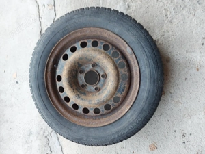 Vând 4 genti de otel + anvelope de iarna, puțin rulate, Opel Astra G.