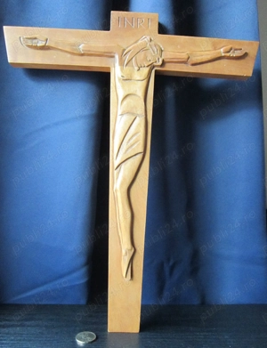cadou rar Ierusalim 1980 Cruce Crucifix Corpus Christi lemn maslin
