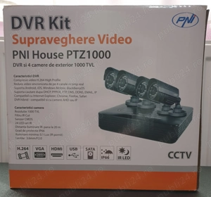 Kit Supraveghere Video PNI, DVR+ HDD WD 1TB, 4 camere noi
