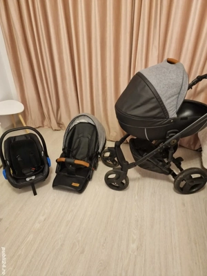 De vanzare carut,scaun de masina nou nascut si scoica