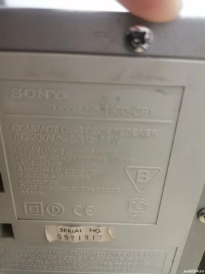 Sistem, combină audio Sony CMT-CP1 - imagine 5