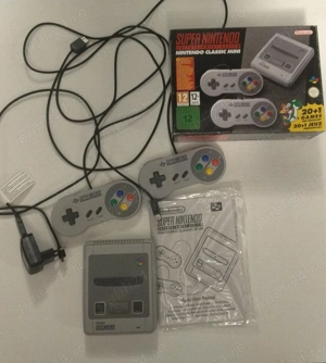 Consola Nintendo clasica Mini SNES cu 21 jocuri preinstalate - imagine 3