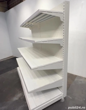 Vindem rafturi metalice de magazin la cel mai bun preț  Rafturi gondola 1,5 m înălțime ,1,8 m înălți
