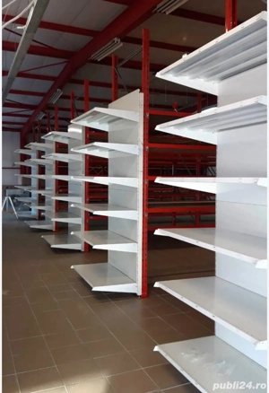 Vindem rafturi metalice de magazin la cel mai bun preț  Rafturi gondola 1,5 m înălțime ,1,8 m înălți