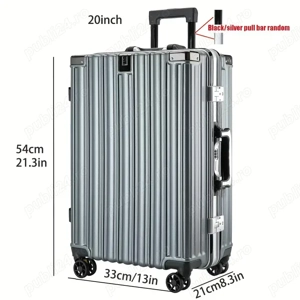 Valiză de mână ușoară de 20 de inch cu cadru din aluminiu