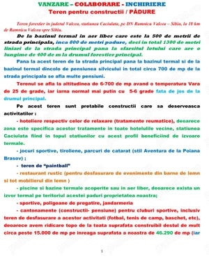 Teren pentru constructii   PĂDURE. Vanzare   Colaborare - Inchiriere