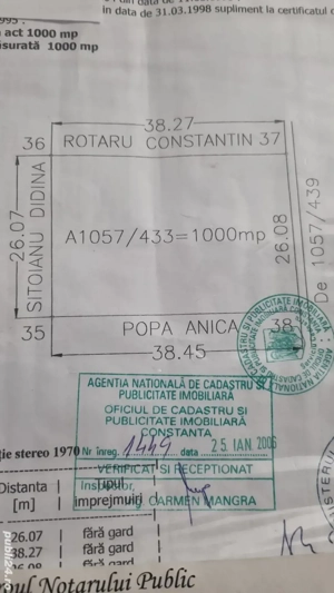 Vând teren 1000 mp Satu Nou 