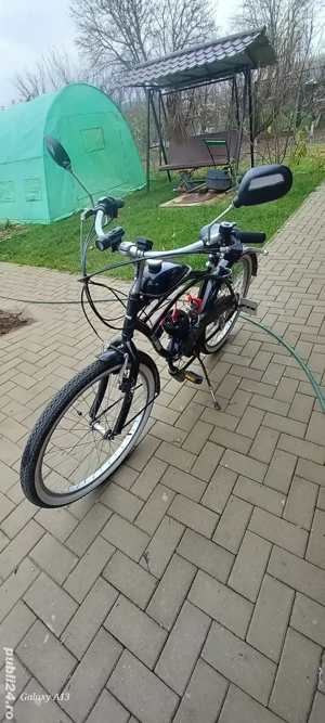 bicicleta cu motor cruiser 26 zoll - imagine 3