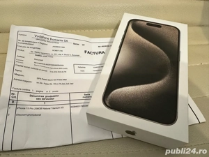 iPhone 15 Pro Natural Titanium 256GB Cutie + Garantie ! 