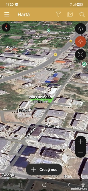 La doar 350 m de plaja Navodari, P+3+terasa la rosu deschis, pe 962 mp