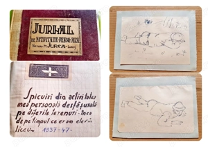 G669-I-UNICAT-Albumul personal VICTOR M. JURCA- grafician-Lugoj-gravuri cca 100 bucati specificate.