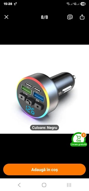 Incarcator telefon pentru masina cu mp 3 player și Bluetooth  - imagine 4