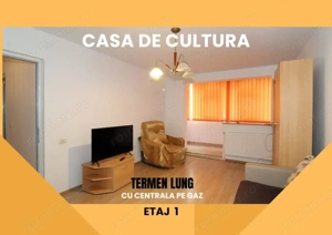 CASA DE CULTURA - 2 camere mobilate, etajul 1, cu centrala pe gaz.