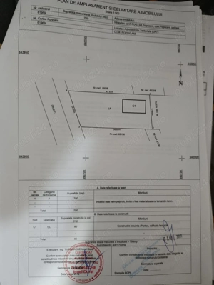 Vând teren  intravilan Popricani 700m cu constructie de 80m