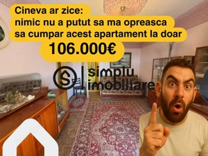 3 camere decomandate, zona Fortuna - 106 000 Euro