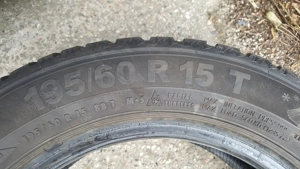 Vând anvelope iarnă, 196 65 R15, DOT 2021, uzură cant interior Preț pe SET = 170 Lei - imagine 3