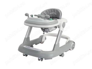 Rotobil nou, premergator Baby Walker roz cu volan