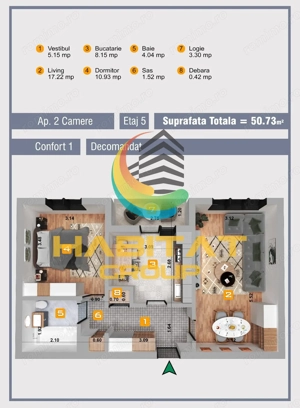 Vanzare apartament 2 camere Sos Berceni - Metrou Aparatorii Patriei - imagine 9