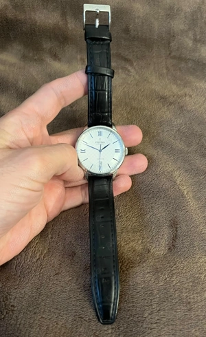 Vand ceas Festina, mecanic, geam safir, curea piele naturala - imagine 4