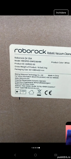 Roborock QV 35A  aspirator robot cu stație, multifuncțională (.nou, sigilat, model 2025) - imagine 5