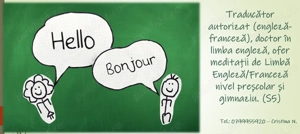 Meditatii engleza  franceza la domiciliul clientului (Sector 5)