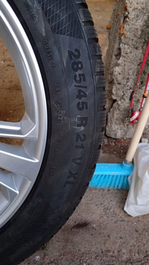 Jante Audi Q8 pe 21” cu anvelope de iarnă Continental 285/45 R21 – Stare bună - imagine 4