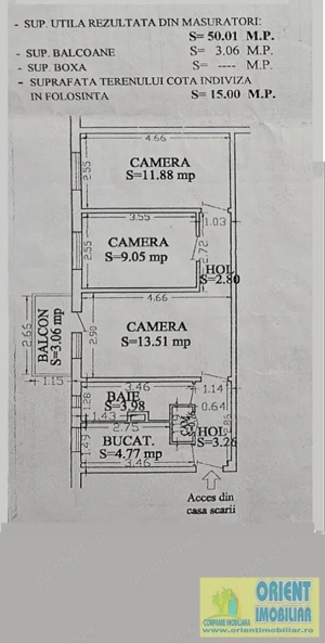 Km 4-5, apartament 3 camere, etaj 1, gaze, vanzari Constanta - imagine 6