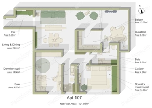 Apartament cu 3 camere si balcon in zona Calea Surii Mici din Sibiu - imagine 8