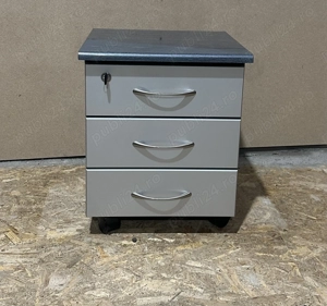 Rollbox cu 3 sertare si cheie; Mic Dulap pe rotile