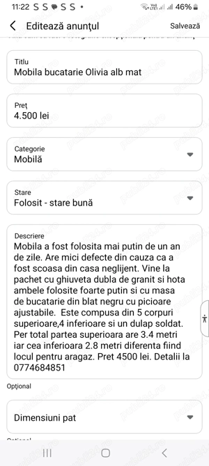 Mobila de bucatarie Olivia+ghiuveta dubla de granit+hota - imagine 5