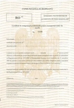 Atestat manager transport marfă Gratis!