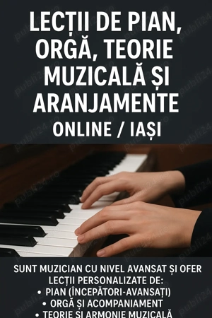 Lecții pian ,orgă ,aranjamente muzicale