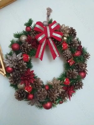 Coronita Crăciun lucrată manual 