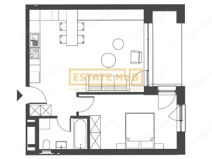 Apartament nou FINISAT 2 camere | Zona Centrala | Comision 0% - imagine 2