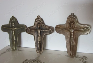 cadou rar Cruce Alfa&Omega bronz masiv  Weinert vintage Germania'60