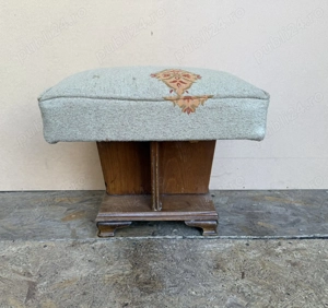 Taburet Vintage cu sezut tapitat 48x38 cm; Scaunel