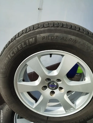4 Roti Jeep Volvo XC60 De Iarna Michelin Alpin 235/65/17,DOT 2022, Impecabile Originale!!   - imagine 2