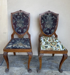 Set 2 Scaune Vintage Stil Baroc din lemn masiv; Scaun 