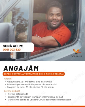  Angajăm Șoferi Autoutilitare 3.5T