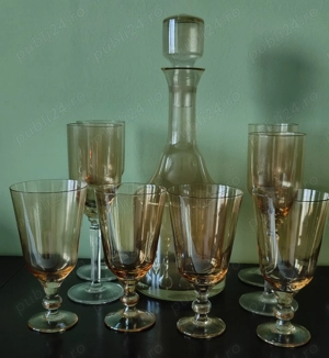 Set cristal decantor plus 8 pahare 