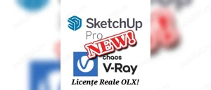 Pachet Sketchup 2024 V Ray 7 2024 Licență Permanentă Warehouse 3D 2025