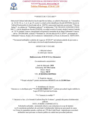 Buldoescavator JCB 3CX Sitemaster ECO 220 H Ofer testare transport - imagine 2