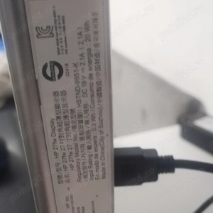 Monitor LED IPS HP 27", FHD, HDMI, Argintiu, 27FW - imagine 5