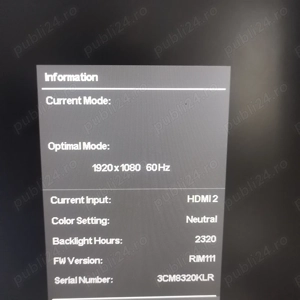 Monitor LED IPS HP 27", FHD, HDMI, Argintiu, 27FW - imagine 4