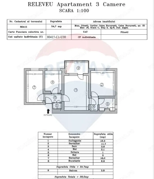 Vânzare apartament 3 camere, bun de renovat – Calea București, Pitești
