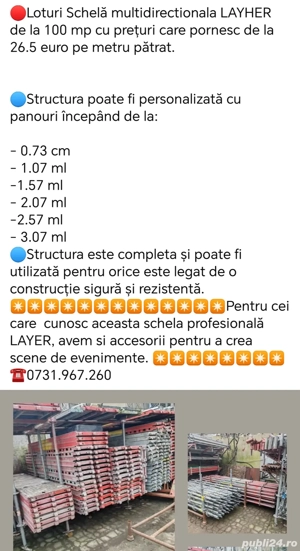 Schela si accesorii LAYHER de la 26,5  mp