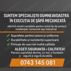 Șapă Mecanizată  - Fundația Proiectului Tău