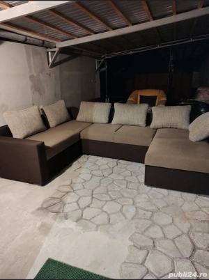 Colțar extensibil cu ladă forma U Nou 